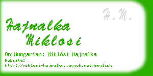 hajnalka miklosi business card